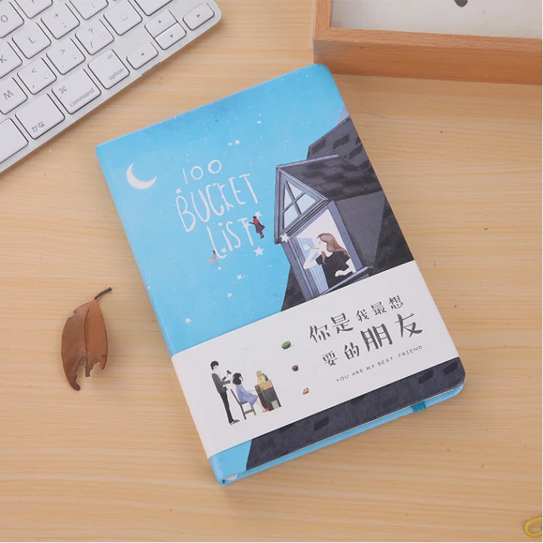 
Wholesale Normal PU Cover 100 Bucket Lists Handbook 