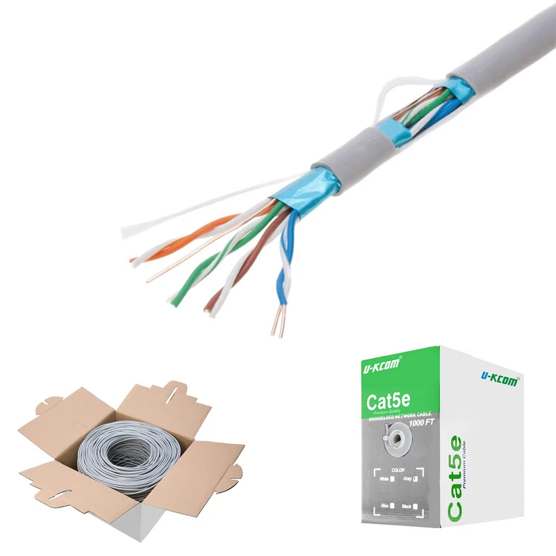 Подземный Открытый полный медь 3 м 300 метра 305 м 1000 м 5000ft utp ftp 20 awg 22awg cat5e cat6 lan Сетевой кабель 2 4 p