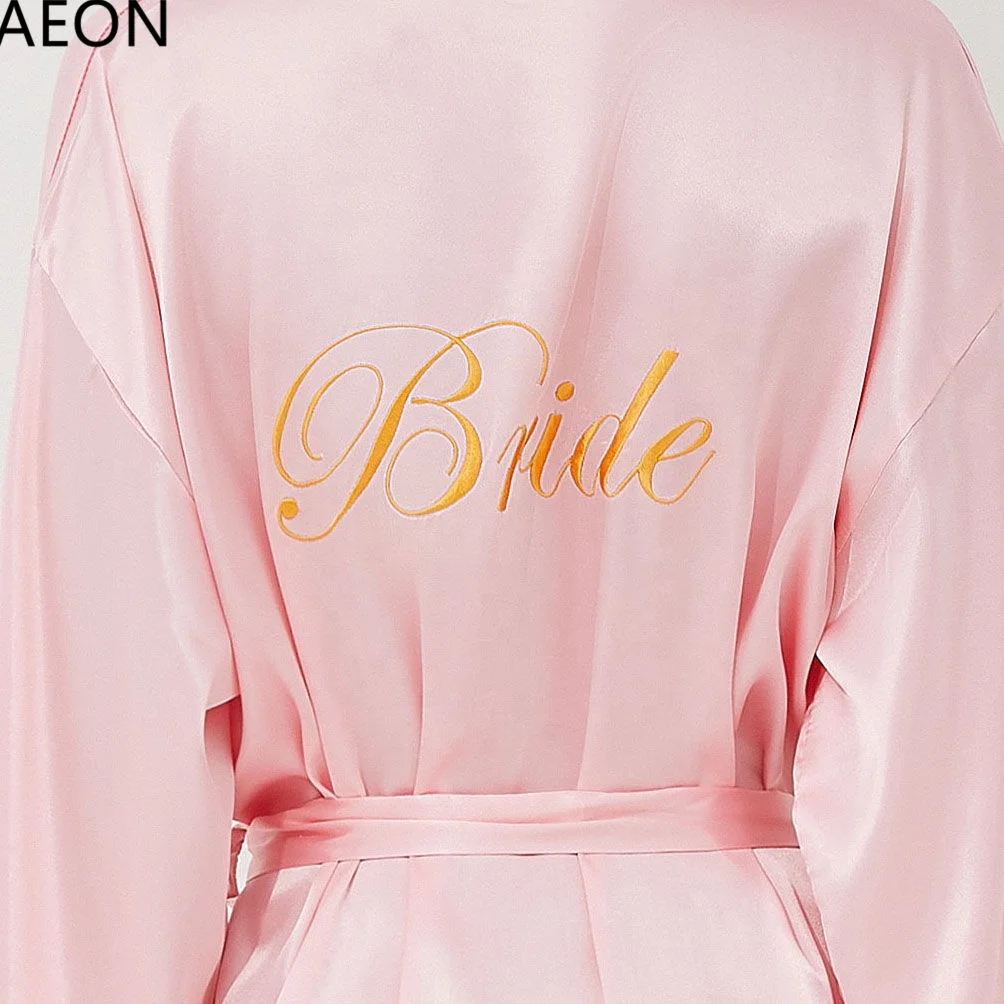 
Silk Wedding Robe Bridesmaid Getting Ready Satin Robe 