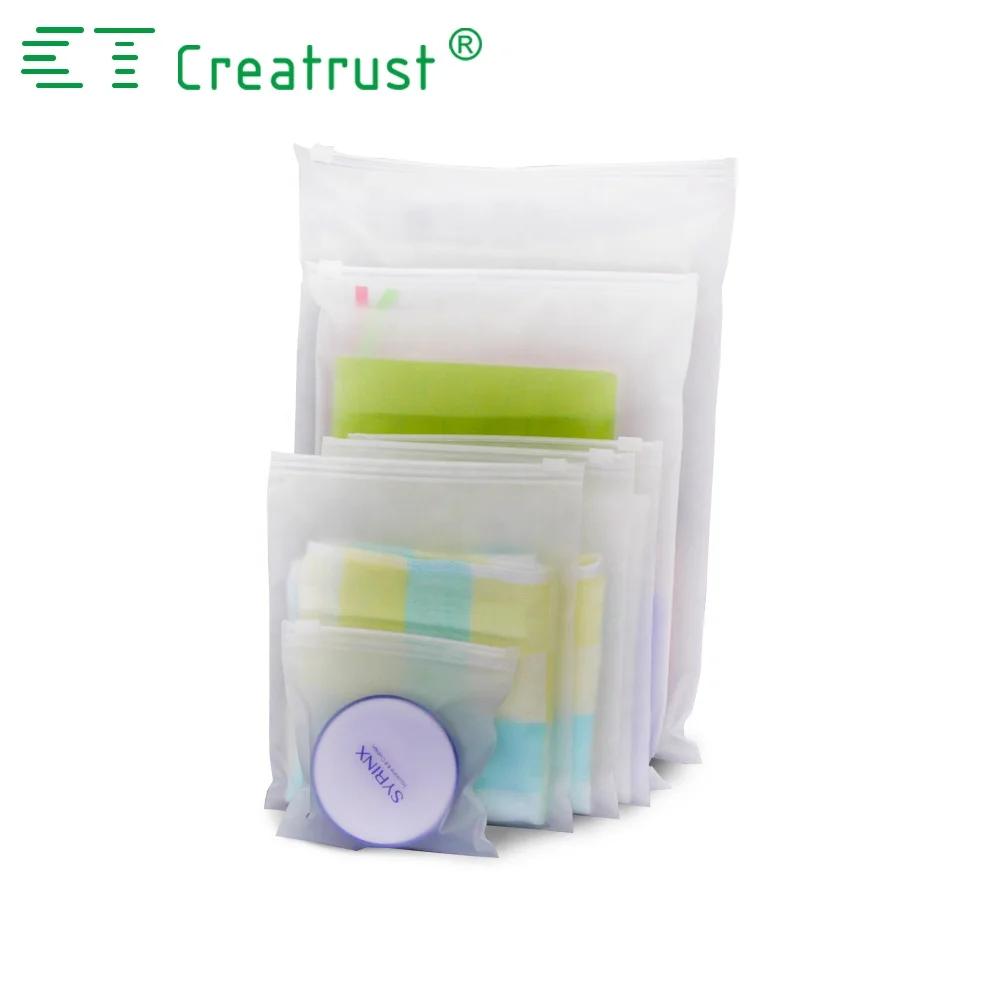 white vinyl  zip lock bag packing zipper poly bag