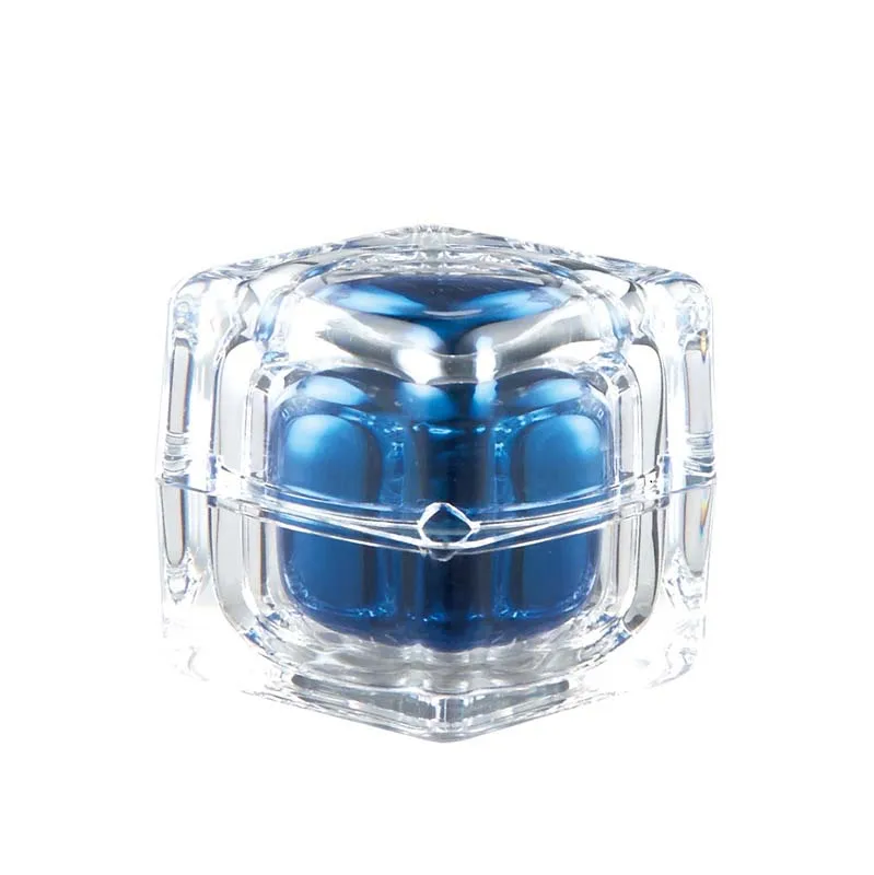 
Wholesale Empty Gold Acrylic Cosmetic Square Jar 