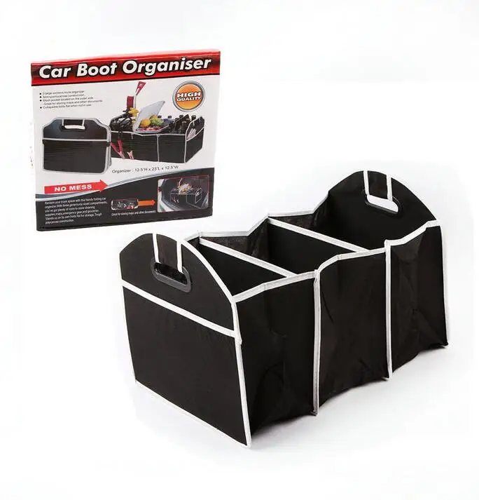 
fully collapsible and portable folding car boot organizer trunk organizer 