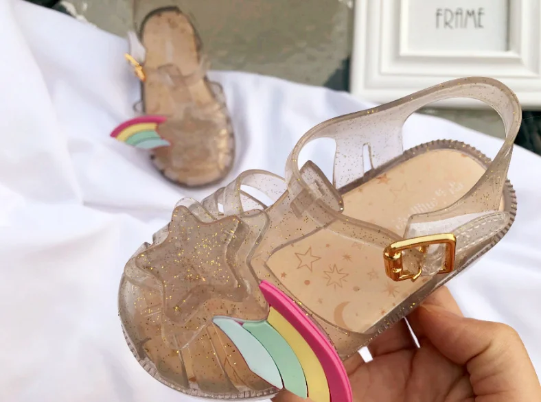 
Star and rainbow new design mini melissa kids jelly sandals 
