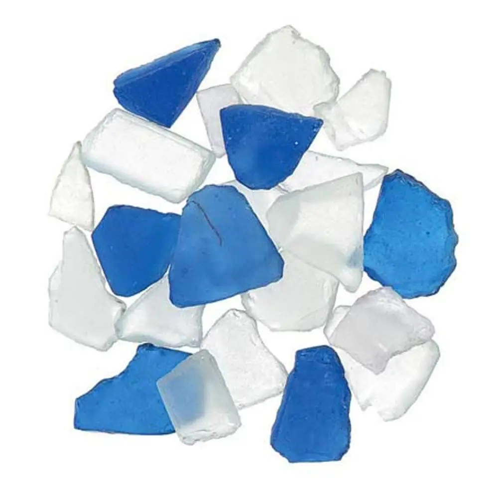 Irregular Frosted Decorative Glass Rocks For Vase Filler