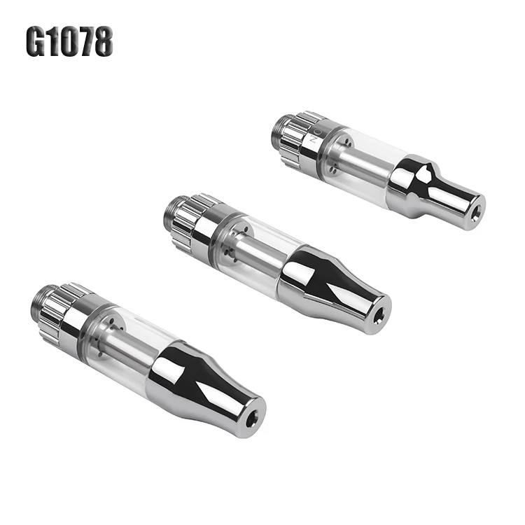 
Big vapor refillable glass tube leakproof 510 thread thick oil cbd tank 1 ml vape cartridge pens 