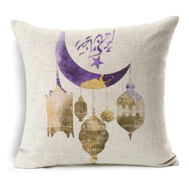 Наволочка для подушки Рамадан с принтом на заказ, льняная наволочка для домашнего дивана, украшения, подарки Рамадан, товары для украшения вечеринки