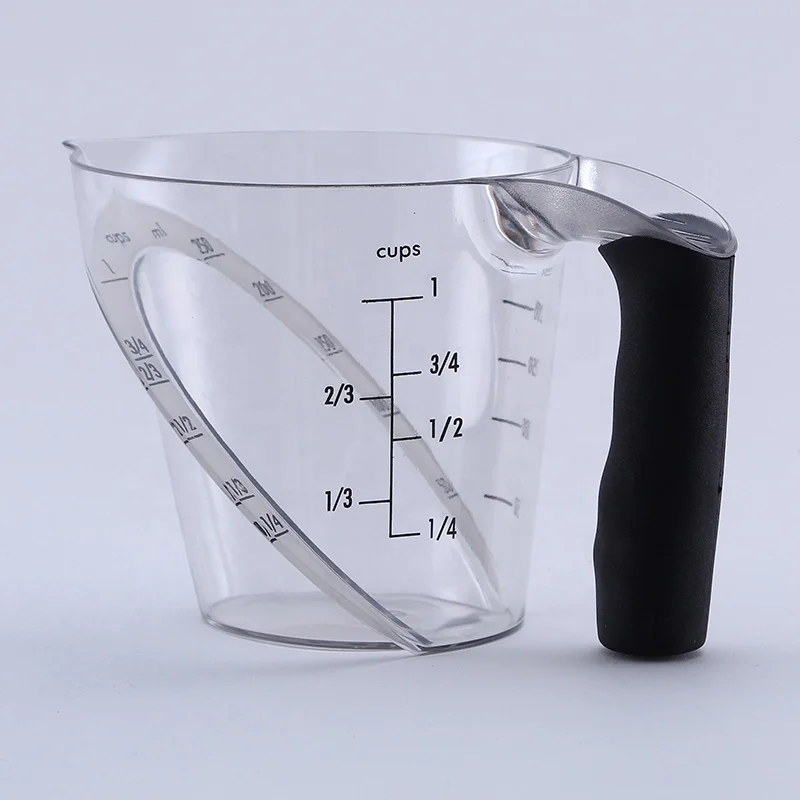 Plastic measuring 250ml cup non slip kitchen cup