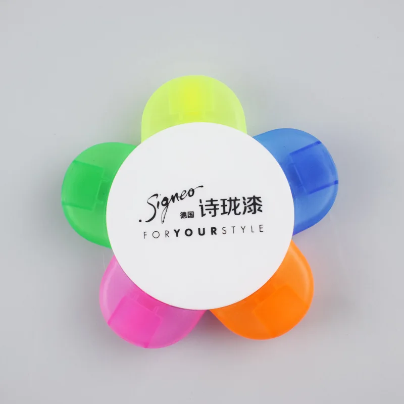 Цветные флуоресцентные ручки с логотипом на заказ, маркеры для выделения, цветные ручки