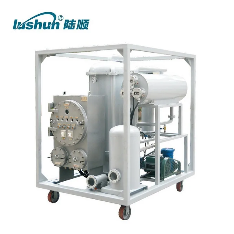 LUSHUN Brand Vacuum Explosion-proof Type Mobile Type Lubricating Oil Purifier Machine