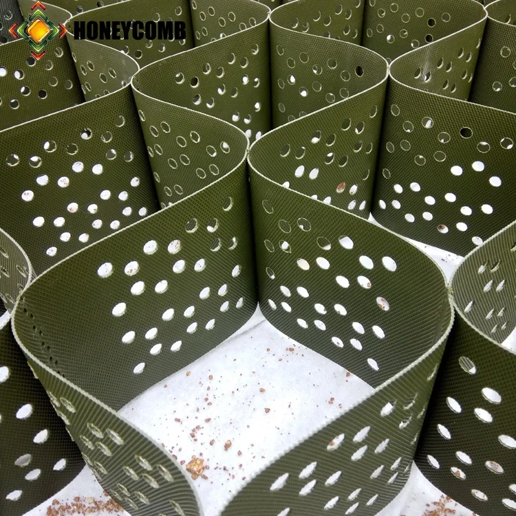 
geocell honeycomb confinement system gravel geogrid 