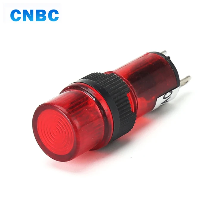 12mm mounting hole size  short type red 6v 24v 36v 48v 12v 220v led indicator light signal lamp with pins