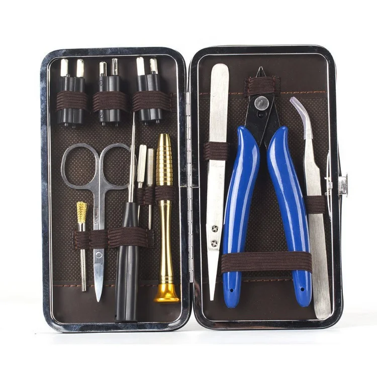 Vapswarm V3.5 Tool Kit Set for Vape DIY RDA Building with Coil Jig Allen Screwdriver Scissors Pliers Tweezer Brush Carry Case