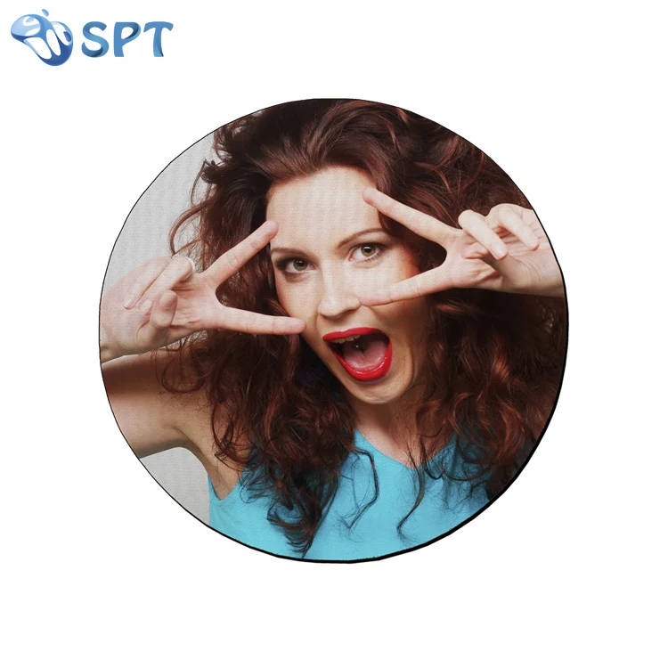 Custom sublimation blank mouse pad rubber mousepad printing white mouse pad round blank mousepad for sublimation
