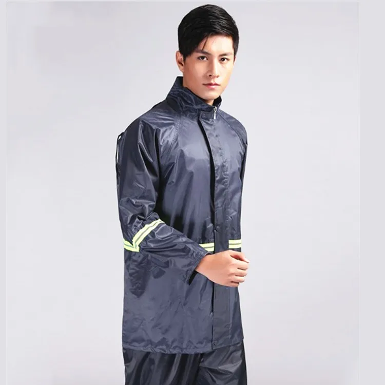 Походный дождевик темно-синего цвета, Светоотражающая полоса, отдельный дождевик, защита от дождя для езды на электровелосипеде