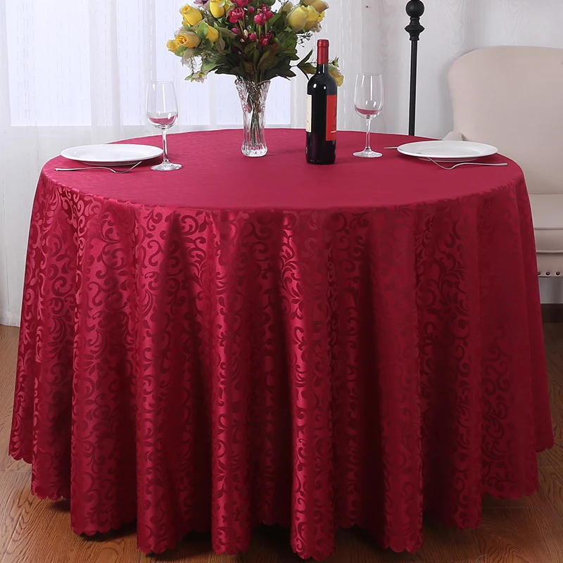 
Wholesale Cheap Polyester Round Table Cloth Tablecloth Wedding 