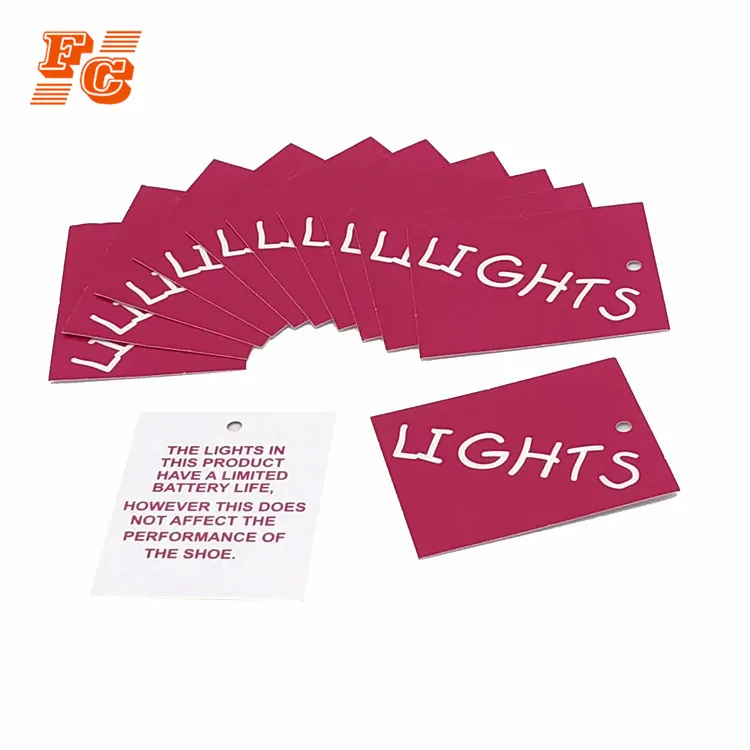 Пользовательские одежды бренд Двусторонняя экологическая бумага повесить тег