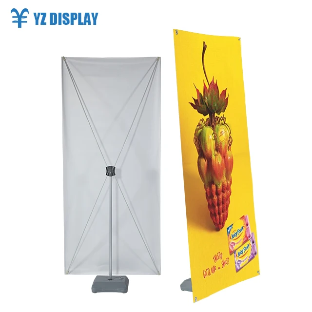 Advertising One Side Water Tank X Stand Roll up Banner Customized CMYK Digital Printing Advertising Promotion YZ Display 100pcs