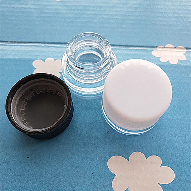 3ml clear glass eye essential cream CBD oil wax jar with child proof cap