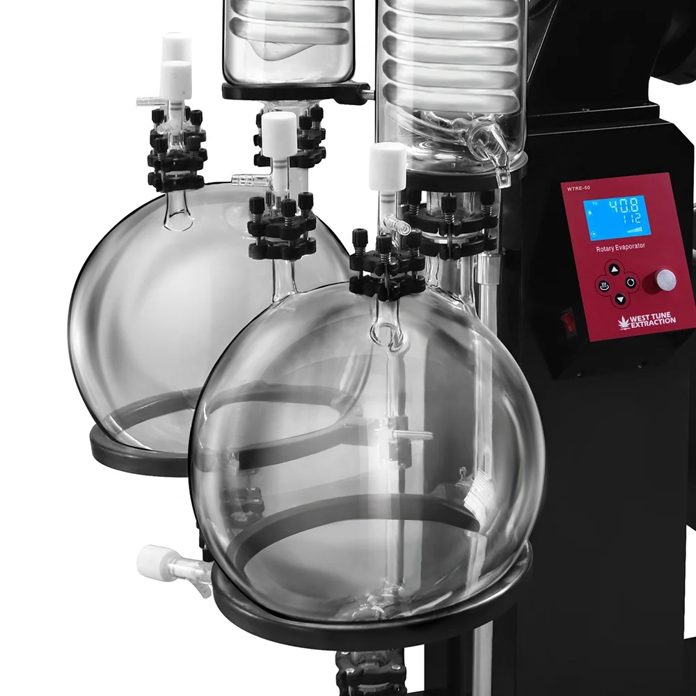 Цена по прейскуранту завода WTRE-50 двойной конденсатор 20л 50л литров вакуумный роторный испаритель для промышленного извлечения