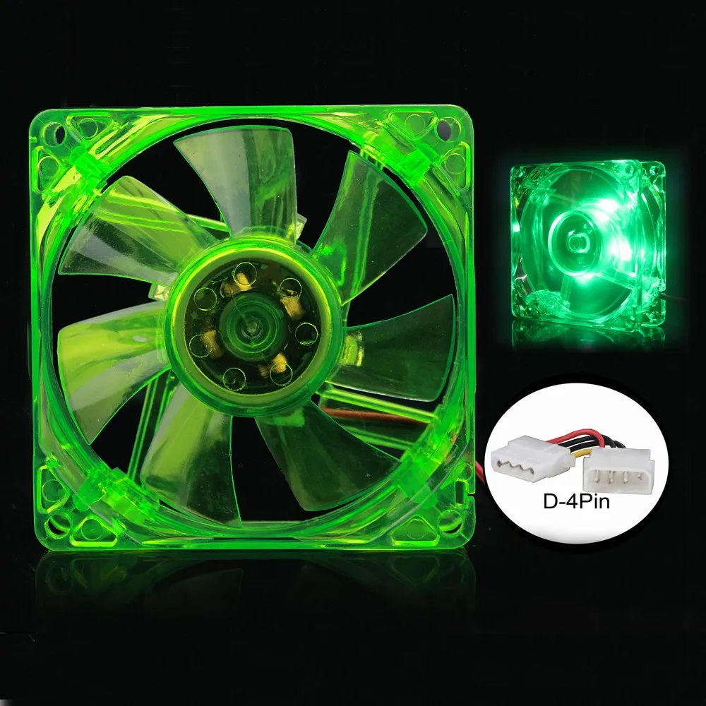 Gdstime 8cm 80mm LED RGB Computer Case Exhaust Cooling Fan
