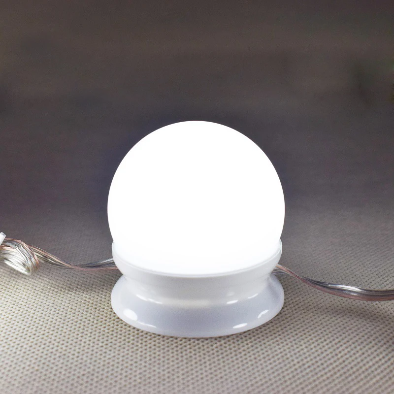 Набор белых/желтых/смешанных ламп, голливудские зеркальные светодиодные лампы «сделай сам» с клеем 3 м для настенной палочки