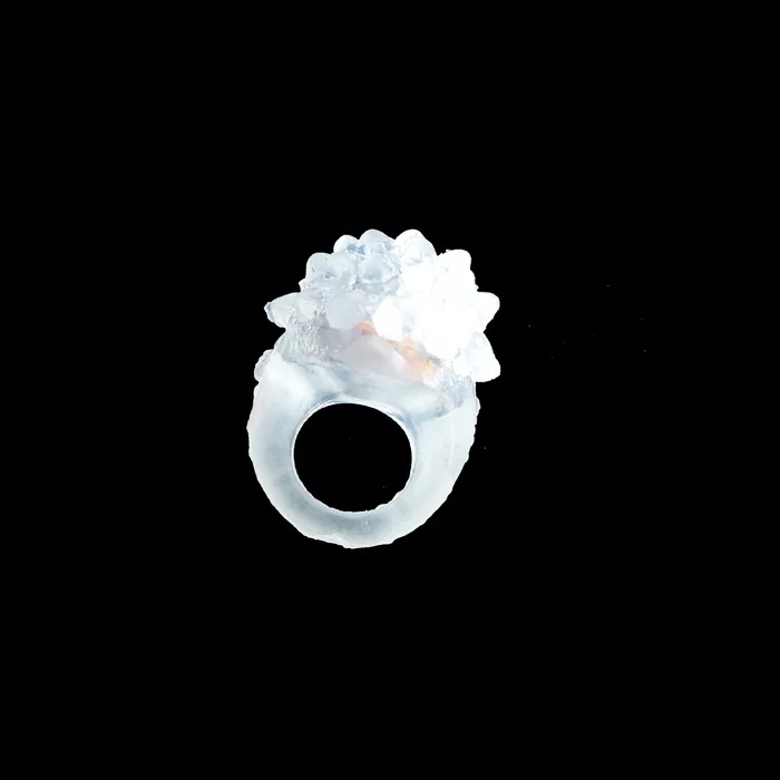 Flashing White led soft party bumpy ring for party