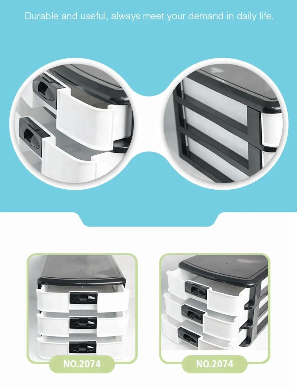 Офис 3 слоя пластиковый ящик коробка для хранения документов с замком