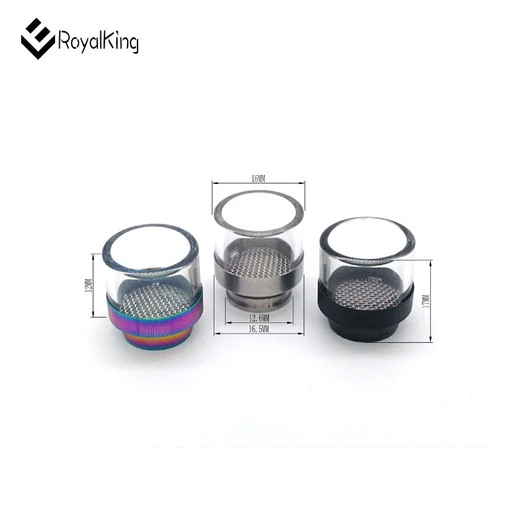 Factory price stainless steel glass filter drip tip for atomizer