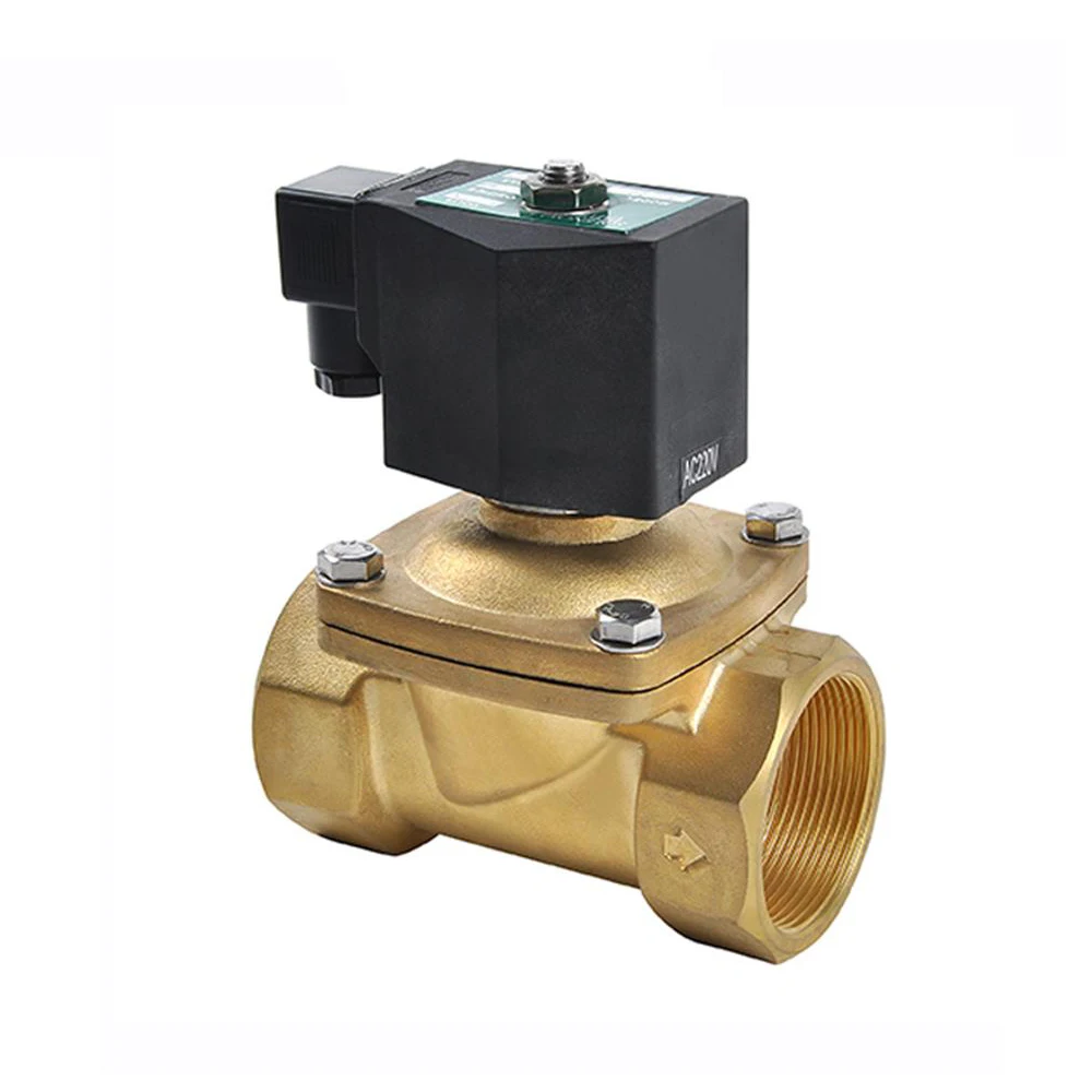 
COVNA DN40 1.5 inch 2 Way 24VDC Normally Closed Brass Low Pressure Air Solenoid Valve 
