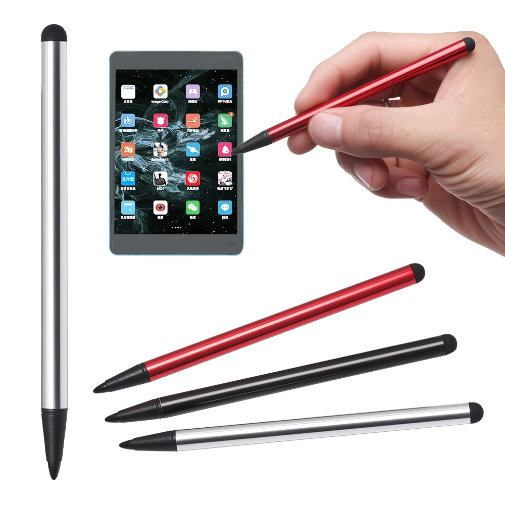 2in1 Double-end Tablets Screen Writing Pens Electronics Capacitive Pen Universal Stylus For Samsung Tablet Phone