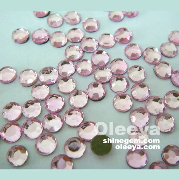 Wholesale Pink Chinese HotFix Rhinestone HotFix One Cut Face Rhinestone For Handbag
