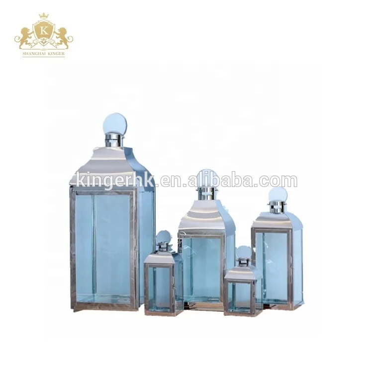 
Lantern Candle Holder Garden Metal and Glass for Wedding Use Home Decoration Stainless Steel 