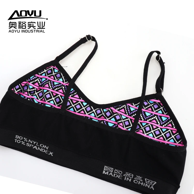 Factory Young Girls Small Fresh Seamless Underwear Knitted Vest Top Seamless Sports Bra