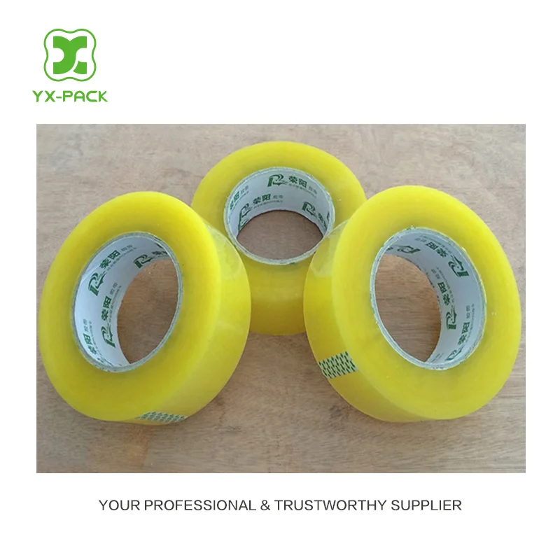 Yellow sealed packing tape