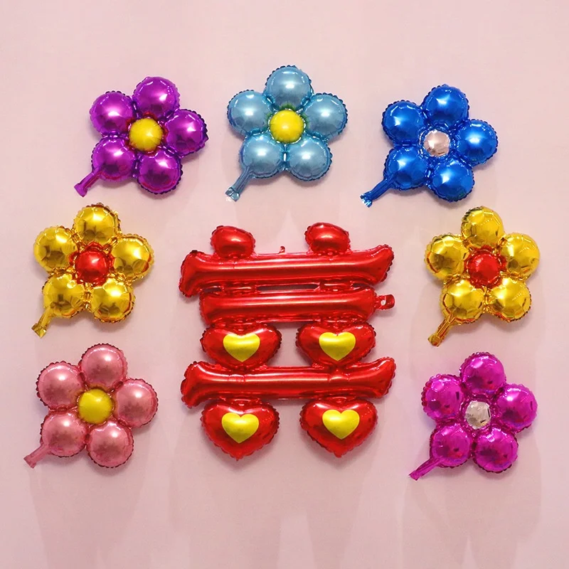  Amazon горячие продажи 22 дюймов brawljrorty игрушки 5 лепестков цветка воздушные шары из фольги для дня рождения вечеринки фестиваля Свадебный декор детские