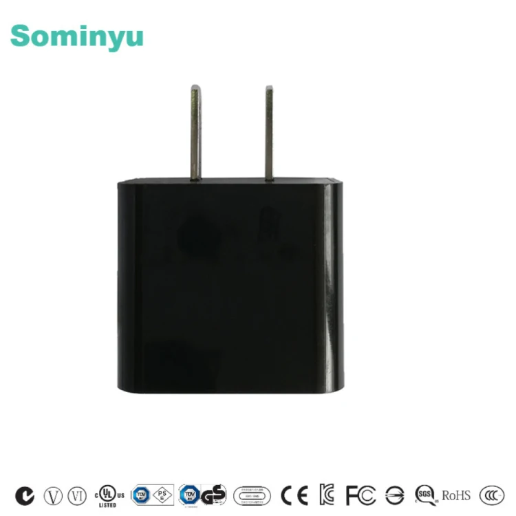 UL/cUL/FCC/CE/GS/SGS listed 5v2a usb power adapter with US/EU ac plug