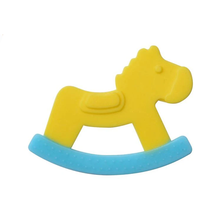 Китайские производители не содержат Бисфенол А пищевой мягкая Пони зубы силиконовые детские зубы Жевательные бусы для младенцев