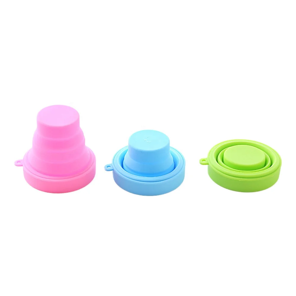 Portable Foldable Cup Silicone Collapsible Travel Cup with Lid