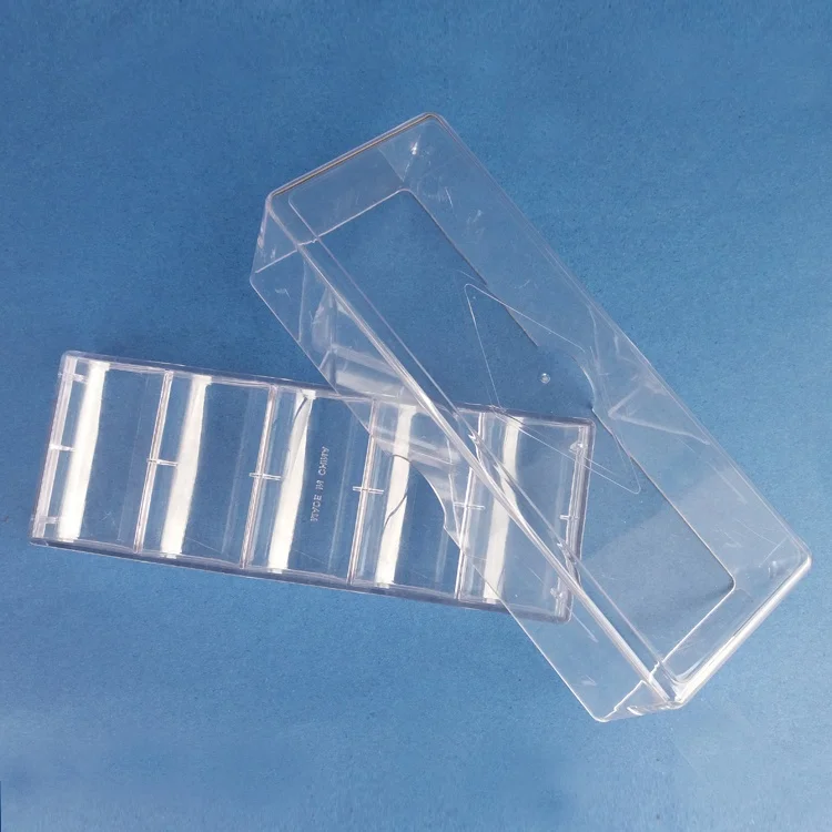 Plastic token storage box poker chip tray with lid
