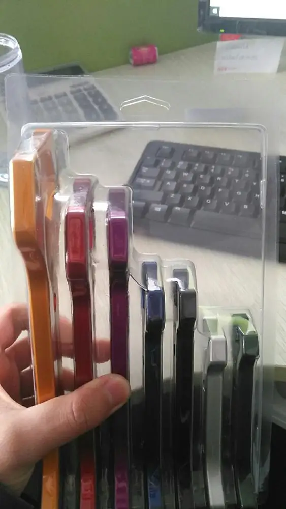 Алюминиевый односторонний набор ручных инструментов, набор гаечных ключей с подходящей блистерной коробкой