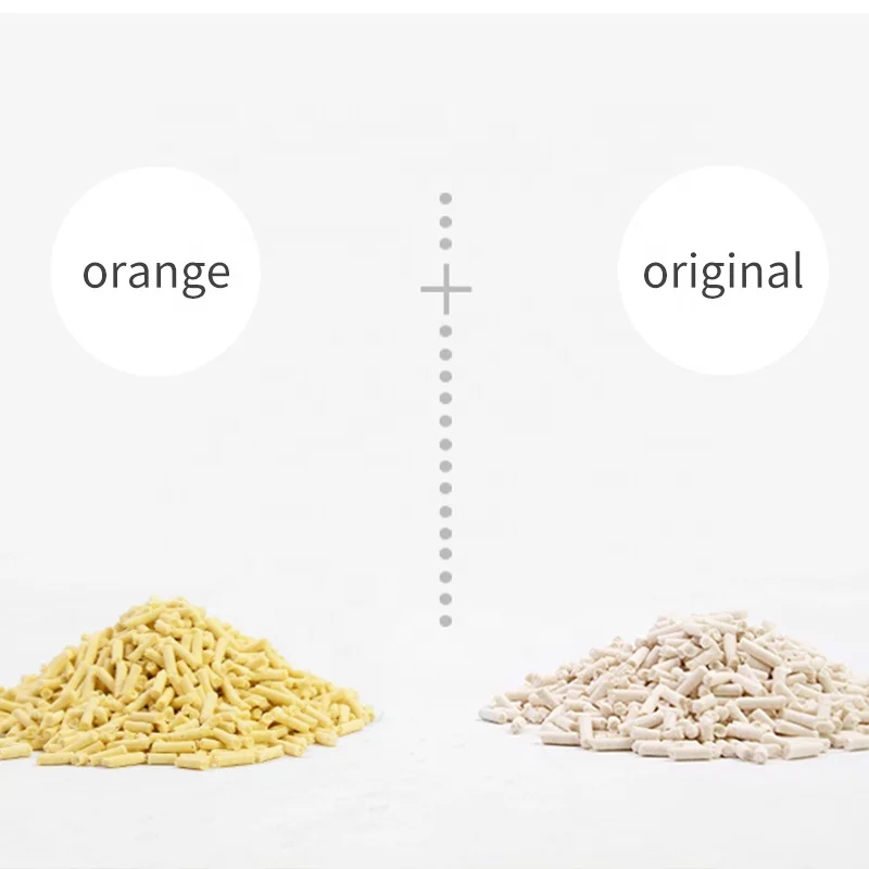 Оранжевый кошачий наполнитель Tofu, легко очищающий кошачий наполнитель, упаковка 6 л