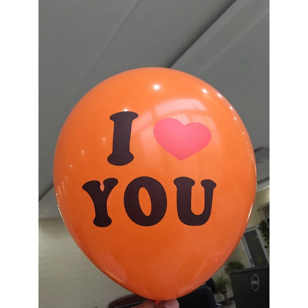 Свадебные украшения напечатаны я люблю тебя гелий латекс баллон шар для Сделано в Китае