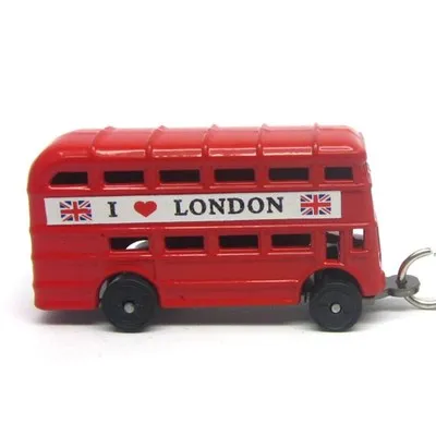 Red zinc alloy metal craft london souvenirs bus keychain