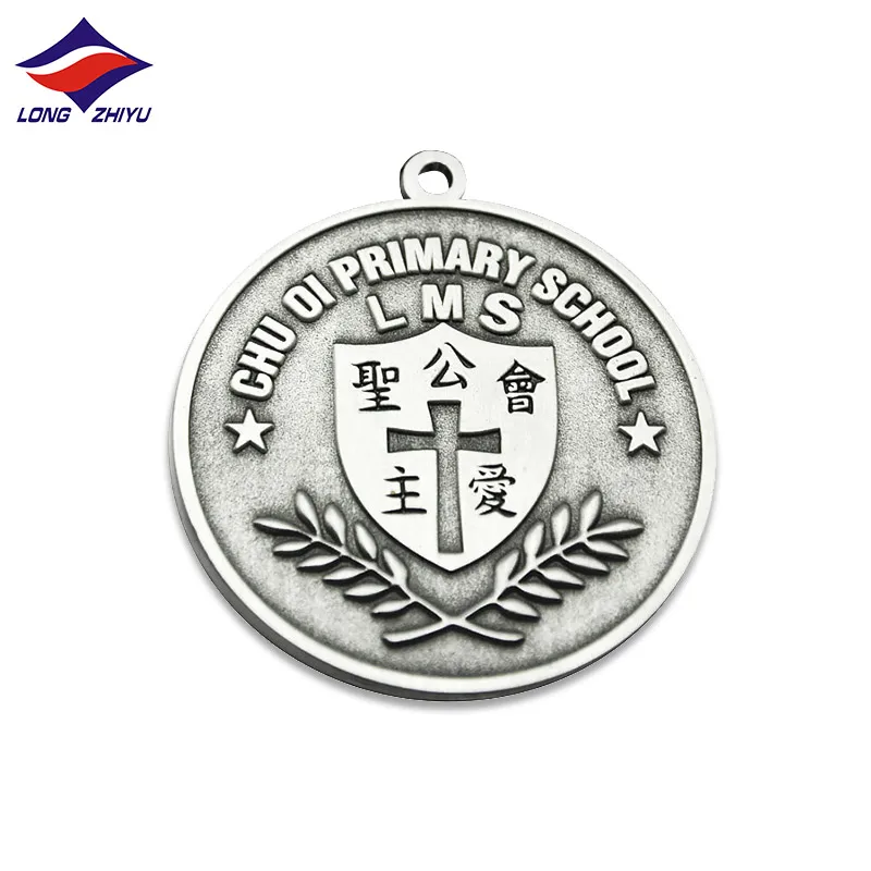 Longzhiyu 15 years manufacturer wholesale religious medals western christian medals metal catholic medals custom your logo size