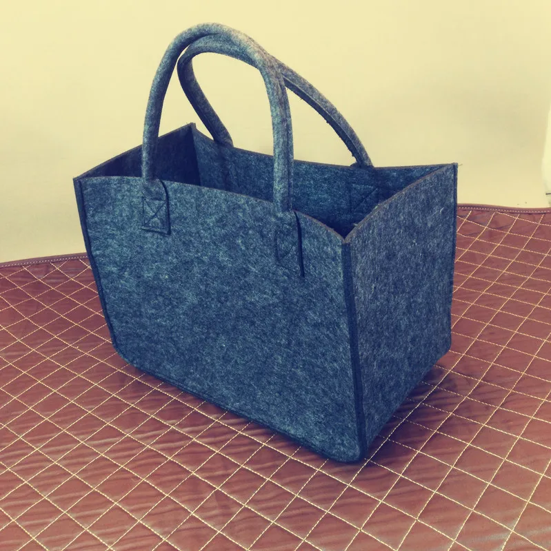 Large Lady Felt Handbag tote bag wholesale felt bags for shopping With Customized Logo