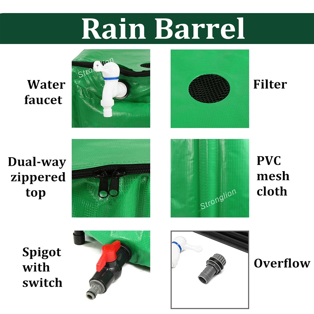 Garden Plastic Flexible PVC Collapsible Rain Barrel