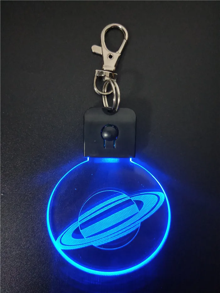 
Awesome Saturn shape universe planet 3D Led Night lamp keychain keyring creative birthday gift promotion gift 