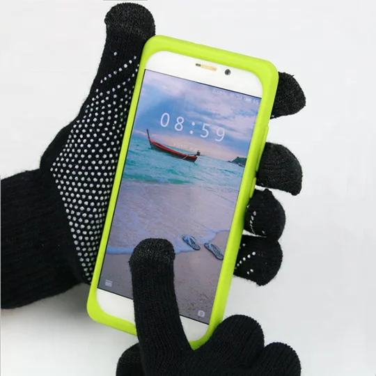 Wholesale and Promotion Customize Touch Screen Warm Driving Gloves Texting Unisex Mittens Sports Knitted Gloves