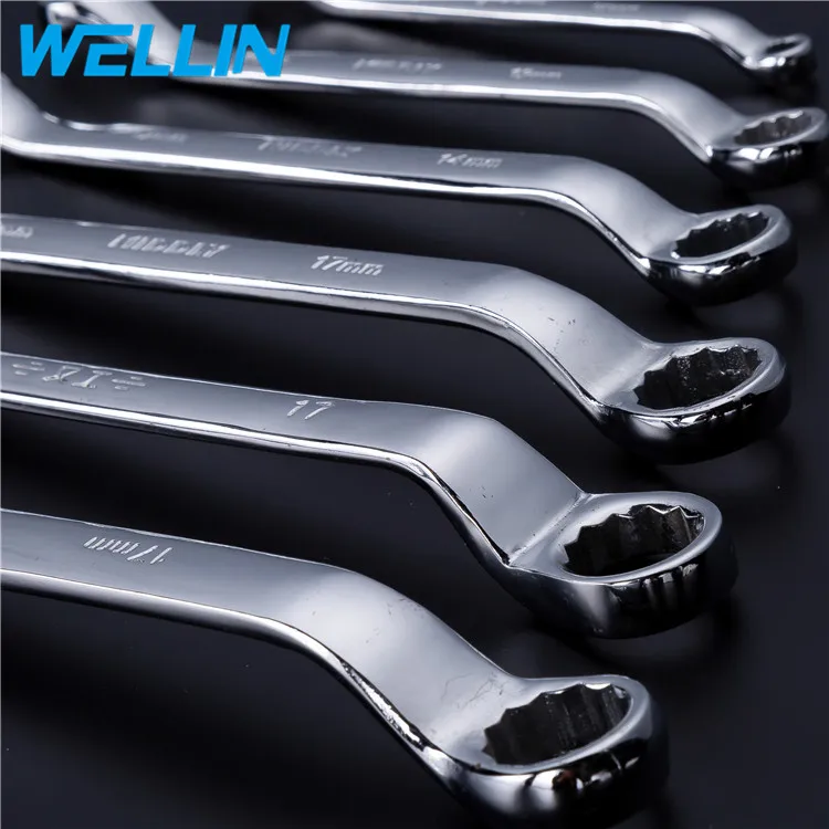 Hot Sales Super Durability Matt Chrome Plated Double Ring Wrench Spanner