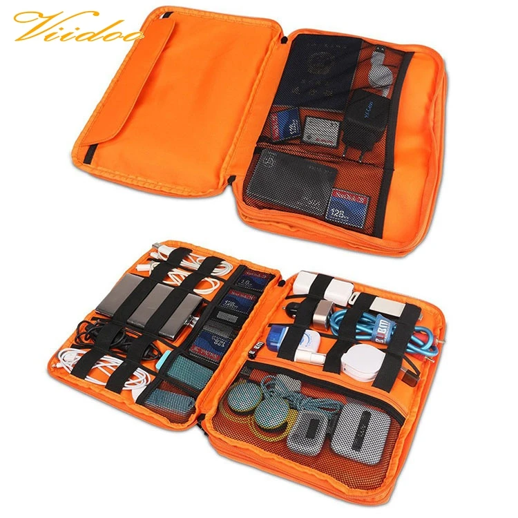 
Two layer Travel Electronic Organizer Bag travel digital accessories storage case data cable organizer pouch 
